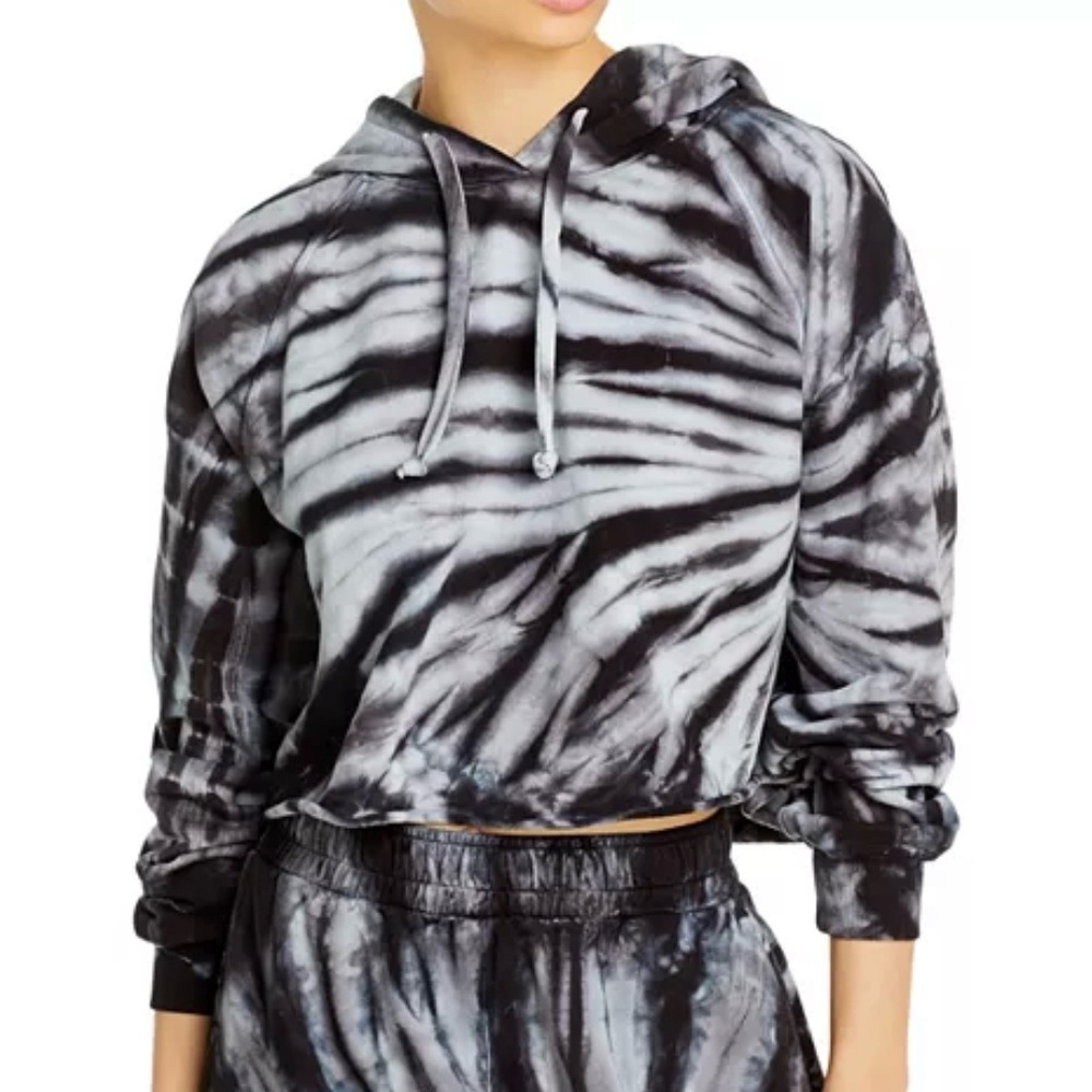 Year‎ of Ours Cropped Hoodie in Zebra Tie Dye Women’s Size XS